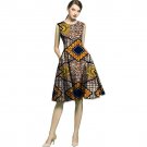 Fashion Sleeveless Women Tradition Africa Print Dress Ladies Festival Party Dashiki Clothes Brightly