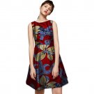 Fashionable african sleeveless dashiki dress slim fit printting african clothes for women party/wedd