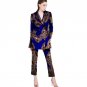 Customized african fashion print loose women blazers and trousers set elegant pant+blazer sets dashi
