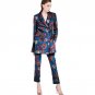Customized african fashion print loose women blazers and trousers set elegant pant+blazer sets dashi