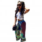 Summer African Vintage Hippie Boho Women Wide Leg Pants Dashiki Print Trousers Female  Baggy Palazzo