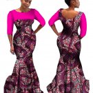 Plus Size Summer dresses women o-neck Custom Clothing Africa Wax Dashiki Slim Cut Sexy cotton natura