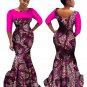 Plus Size Summer dresses women o-neck Custom Clothing Africa Wax Dashiki Slim Cut Sexy cotton natura