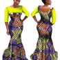 Plus Size Summer dresses women o-neck Custom Clothing Africa Wax Dashiki Slim Cut Sexy cotton natura