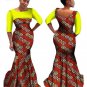Plus Size Summer dresses women o-neck Custom Clothing Africa Wax Dashiki Slim Cut Sexy cotton natura