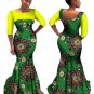 Plus Size Summer dresses women o-neck Custom Clothing Africa Wax Dashiki Slim Cut Sexy cotton natura