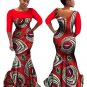 Plus Size Summer dresses women o-neck Custom Clothing Africa Wax Dashiki Slim Cut Sexy cotton natura