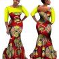 Plus Size Summer dresses women o-neck Custom Clothing Africa Wax Dashiki Slim Cut Sexy cotton natura