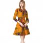 Elegant women long sleeve african print clothes fashion ladies party/wedding dashiki dress of africa