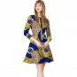 Elegant women long sleeve african print clothes fashion ladies party/wedding dashiki dress of africa