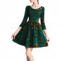 African fashion three quarter sleeve dashiki dress slim fit patchwork african clothes for women part