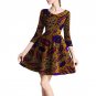 African fashion three quarter sleeve dashiki dress slim fit patchwork african clothes for women part