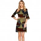 Elegant women african dresses o-neck ladies half sleeve party dress dashiki prints african clothing