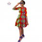 Plus Size African Wax Print Dresses for Women Ball Gown Cotton Bazin Riche Dashiki Dress African Clo