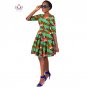 Plus Size African Wax Print Dresses for Women Ball Gown Cotton Bazin Riche Dashiki Dress African Clo
