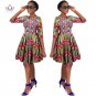 Plus Size African Wax Print Dresses for Women Ball Gown Cotton Bazin Riche Dashiki Dress African Clo