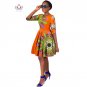 Plus Size African Wax Print Dresses for Women Ball Gown Cotton Bazin Riche Dashiki Dress African Clo