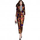 Elegant african print women blazers and trousers set  fashion long pant+blazer sets dashiki fashion 