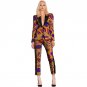 Erotogenic african print women blazer with cropped trousers sets ladies suit jacket+pant set ladies
