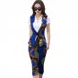 Custom african fashion women suit and calf-length trousers set ladie slim fit waistcoat+pant suits l