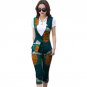 Custom african fashion women suit and calf-length trousers set ladie slim fit waistcoat+pant suits l