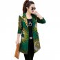 Women slim casual balzers african print fashion coats long-style design dashiki coats of africa clot