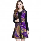 African Women Africa Print Sleeveless suit+Short Skirt Dashiki Clothes Ladies Pleated Skirt Custom M
