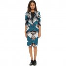 Dashiki print women skirts+blazers set African fashion suit jacket set pattern ladies customize for 