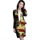 Women african print skirts+blazers set fashion pattern ladies dashiki custom party/wedding slim fit 