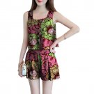 Leisure time african women sleeveless crop tops and short pants set fashion design dashiki africa pr