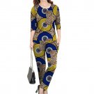 Leisure time african women long sleeve crop tops and long pants set fashion dashiki africa print cas