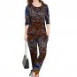Leisure time african women long sleeve crop tops and long pants set fashion dashiki africa print cas