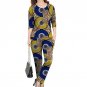 Leisure time african women long sleeve crop tops and long pants set fashion dashiki africa print cas