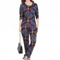 Leisure time african women long sleeve crop tops and long pants set fashion dashiki africa print cas