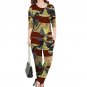 Leisure time african women long sleeve crop tops and long pants set fashion dashiki africa print cas