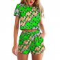 African women short sleeve crop tops Ankara shorts set fashion dashiki african print clothes casual
