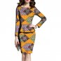 African print women long sleeve tops and fashion self cultivation skirts set pattern ladies dashiki