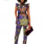 Dashiki Women 2 Piece Pants Sets Afrikaanse Jurken 2 Piece Outfits Pants Women African Outfits Brand
