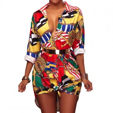 XL Plus Size Wholesale African Clothes Dashiki Dress for Women Casual Summer Hippie Print Dashiki Fa