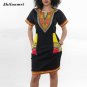 High Quality 2017 Summer Dress Women\'s Short Sleeve Vintage Floral Print office Bodycon Dashiki Pen