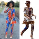 2017 New 2 Piece Set Bodysuit Woman Dashiki Sets Fashion Printed Ladies Pants Suits For African Pant