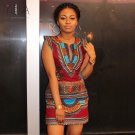 Yilia Women Summer Dress Casual 2017 Short Sleeves Ladies Sexy African Dresses Dashiki Traditional P