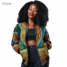 Traditional African Print Ankara Jacket Women Autumn Winter African Fashion Attire Pattern Bomber Ja