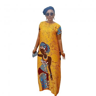 Tilapia African casual maxi long dress bazin riche robe party sexy gowns elastic dashiki ankara dres