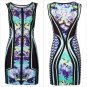 Vintage Print Dashiki Dress Plus Size Slim Boho Mini Summer Beach Dress African Clothing Designs Sle