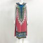 Double Luck Boho Gypsy Tribal Hooded Tunic Dress Women Traditional African Print Dashiki Dresses Boh