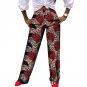 Women\'s Dashiki Print Pants Ladies A Fashion Pattern Batik Loose Casual Full Length Pants Leisure H