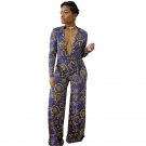 NEW Jumpsuits For Women 2017 Pantalon Largo Body Manche Longue Femme Dashiki Jumpsuit Long Sleeve Fa