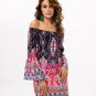 HAOYUAN Off Shoulder Women Summer Beach Indian Dress Boho Sexy Bohemian Vintage Dresses Sundress Ves