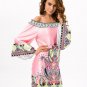 HAOYUAN Off Shoulder Women Summer Beach Indian Dress Boho Sexy Bohemian Vintage Dresses Sundress Ves